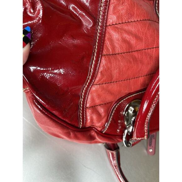 Gucci Snow Glam Boston Top Handle Bag Y2K Patent Red Leather - Picture 10 of 16